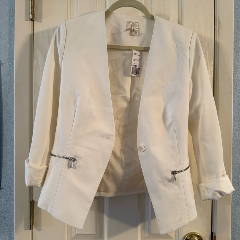 F21 White Women's Blazer